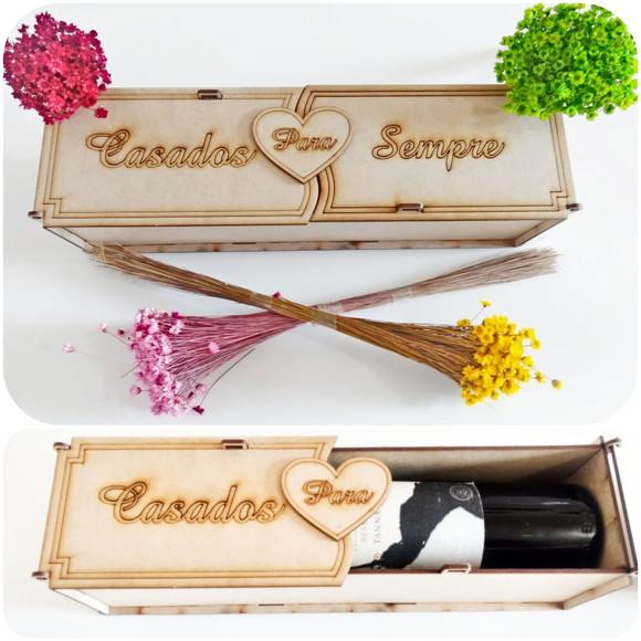 Caixa de Vinho em mdf para Casamento Festas 15 Anos