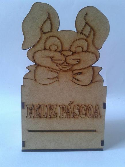 Caixote Coelho Páscoa 10cm.