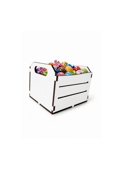 Caixote de Feira 10cm Branco Gravação Gratis!