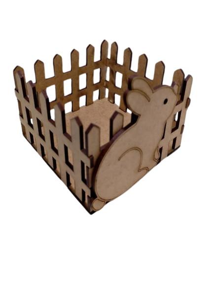 Cestinha Páscoa Coelho mdf Porta Doces