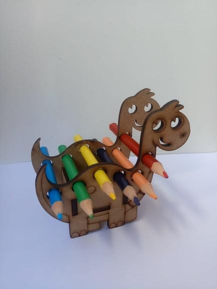 Dinossauro Porta Lapis C/6 Furos
