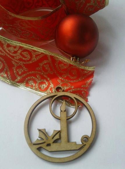 Enfeite (bola) de Natal mdf