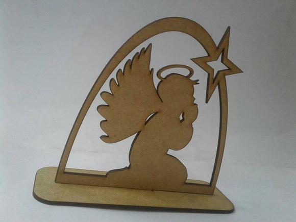 Enfeite Anjo de Natal mdf