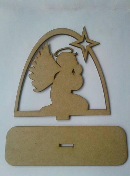 Enfeite Anjo de Natal mdf