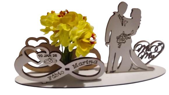 Enfeite Casamento mdf Branco 3mm Decoração Elegante
