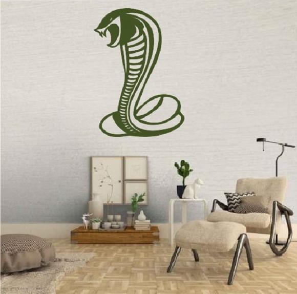 Escultura de cobra para parede decoração ambiente 50 cm