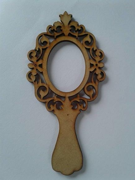 Espelho de mão Princesa MDF