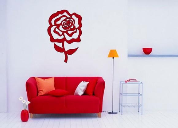 Flor para decoração de ambiente em mdf 50 cm
