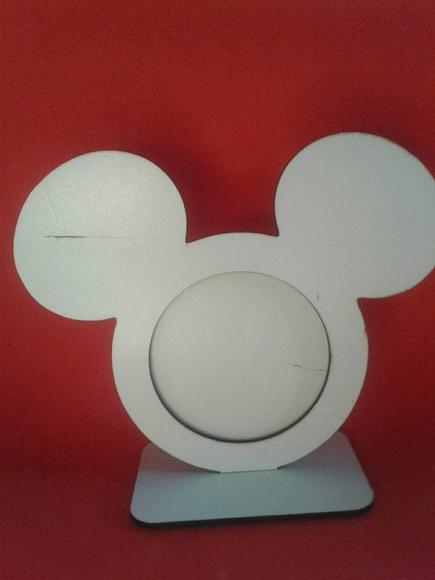 Mickey/minnie Porta Retrato mdf Branco