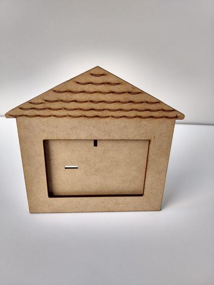 Mini Porta Retrato Casinha mdf