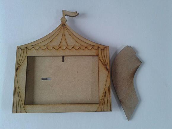 Mini Porta Retrato Circo mdf (gravaçãográtis)