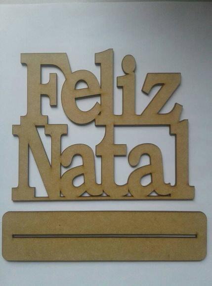 PLACA FELIZ NATAL 15CM
