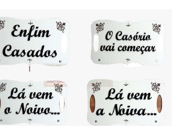 Placa Casamento mdf