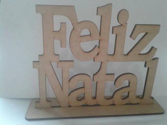PLACA FELIZ NATAL 15CM