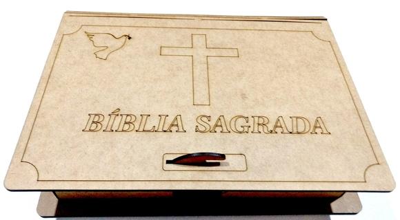 Porta Bíblia Livro em mdf (Book Box)