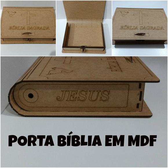 Porta Bíblia Livro em mdf (Book Box)
