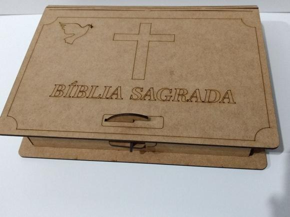 Porta Bíblia Livro em mdf (Book Box)