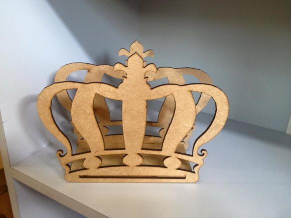 Porta Guardanapo Coroa mdf Cru