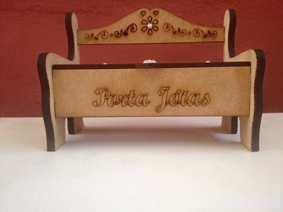 Porta Jóia Banquinho mdf Cru C/divisória