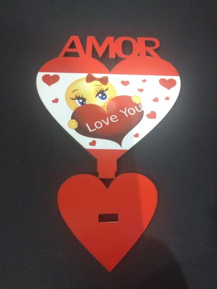 Porta Retrato Amor Coração para sublimação
