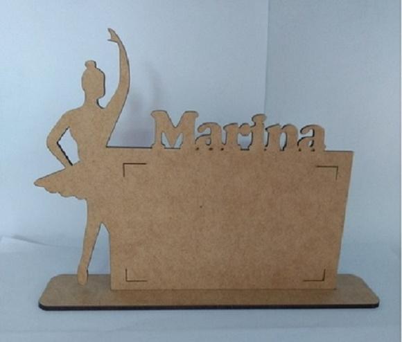 Porta Retrato Bailarina com Nome para Lembrancinha Festas