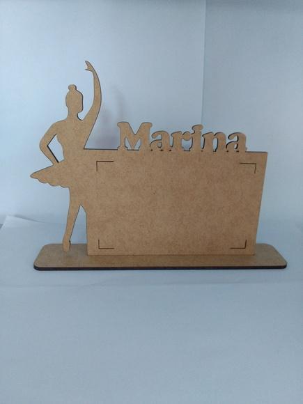 Porta Retrato Bailarina com Nome para Lembrancinha Festas