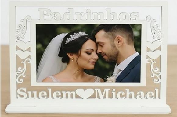 Porta Retrato Casamento Padrinhos Brinde Lembrancinha