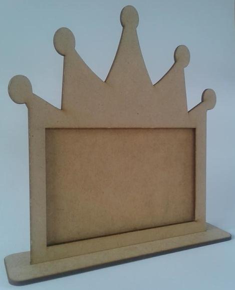 Porta Retrato mdf -coroa(grátis Inicial)