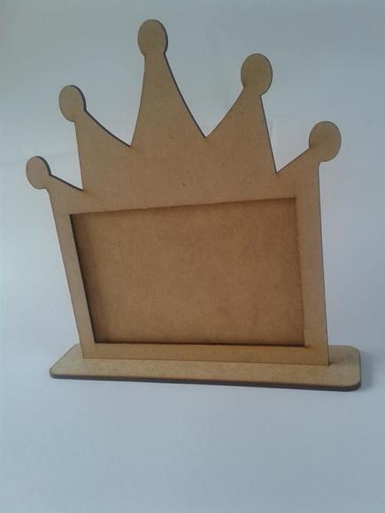 Porta Retrato mdf -coroa(grátis Inicial)