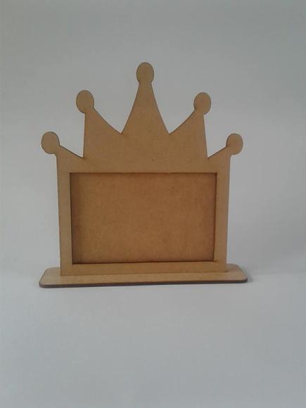 Porta Retrato mdf -coroa(grátis Inicial)