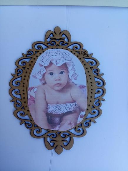 Porta Retrato Oval Arabesco