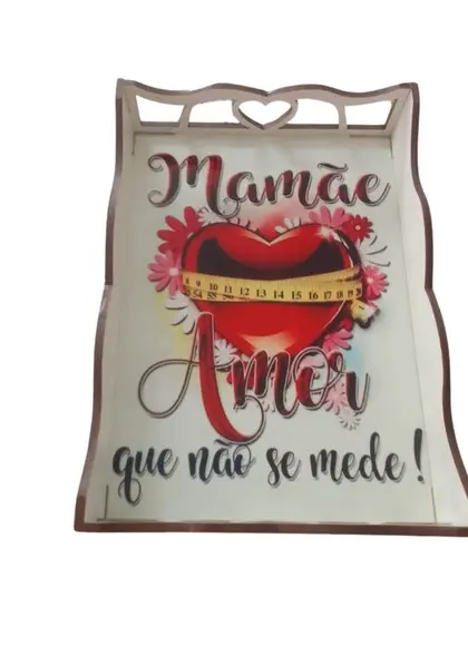 10 Bandeja Dia das Mães em mdf Sublimado.