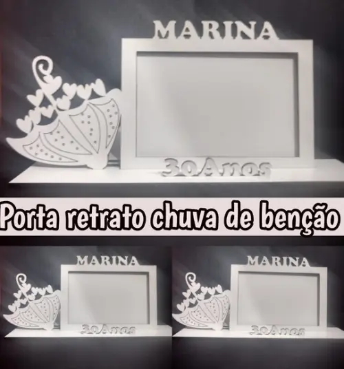 10 Porta Retrato Chuva Benção Amor