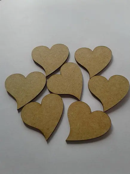 APLIQUE CORAÇÃO MDF 6cm.
