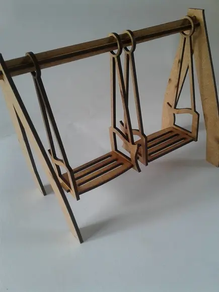 Balanço decoração 2 cadeiras MDF