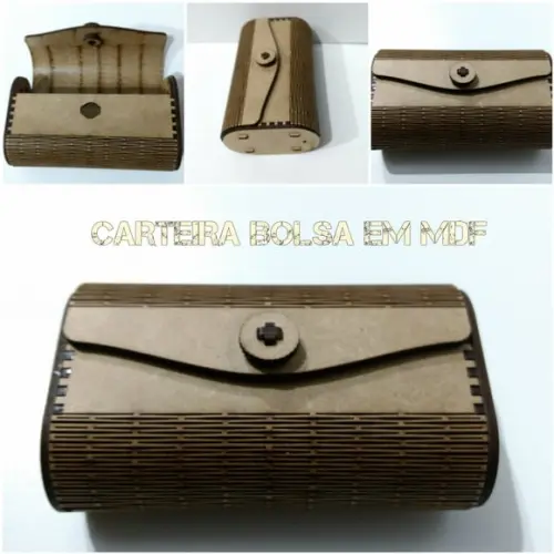 Bolsa/carteira em mdf
