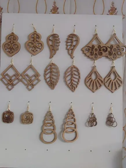 Brinco em mdf Cru (atacado)