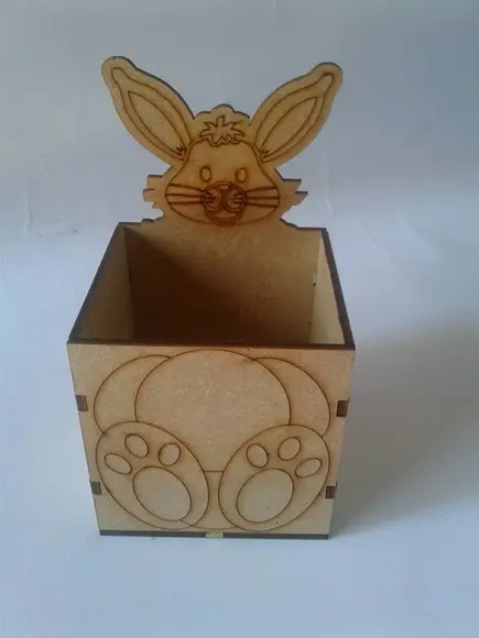 Caixa Cabeça Coelho mdf 14cm