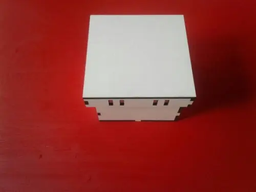 Caixa com Passa Fitas mdf Branco (8x8)
