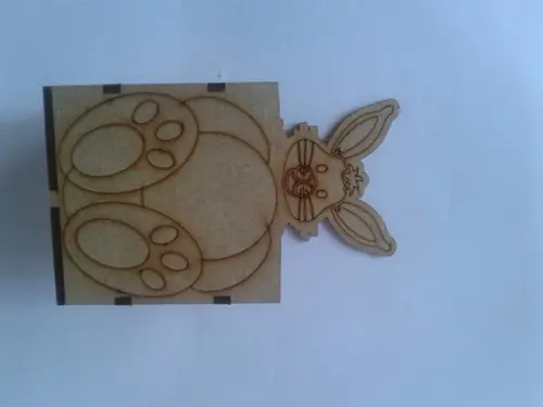 Caixa Cabeça Coelho mdf 14cm