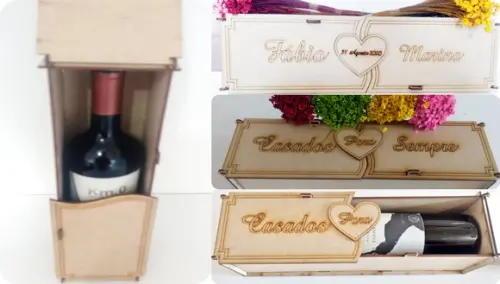 Caixa de Vinho em mdf para Casamento Festas 15 Anos