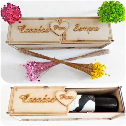 Caixa de Vinho em mdf para Casamento Festas 15 Anos