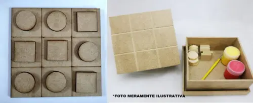 Caixa Jogo da Velha mdf