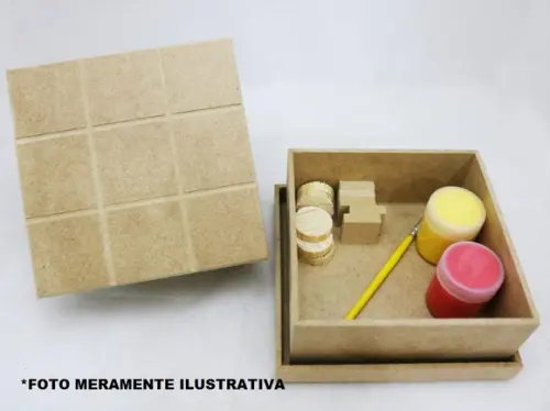 Caixa Jogo da Velha mdf