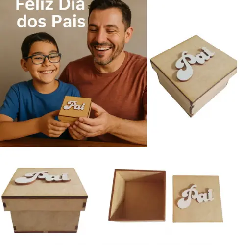 Caixa Pai mdf 8x8