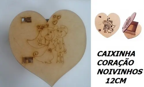 Caixinha Coração mdf (grátis Gravação)