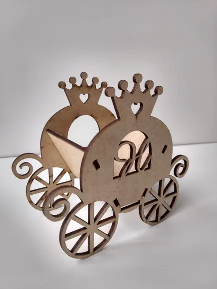 Carruagem Cachepô (grátis Inicial) mdf