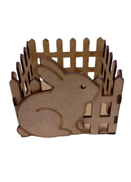 Cestinha Páscoa Coelho mdf Porta Doces