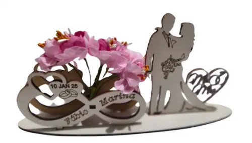 Enfeite Casamento mdf Branco 3mm Decoração Elegante