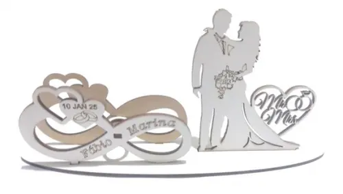 Enfeite Casamento mdf Branco 3mm Decoração Elegante